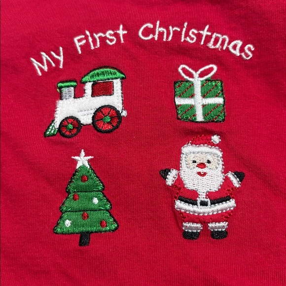 SOLD YEY !! Little Me Red White Baby Boy 9M Striped Holiday Christmas Outfit - Picture 4 of 8